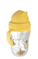 Mittelekkiv pudel kõrrega Canpol Babies Exotic Animals, 6 kuud + 270 ml, kollane, 56/606_yel hind ja info | Lutipudelid ja aksessuaarid | kaup24.ee