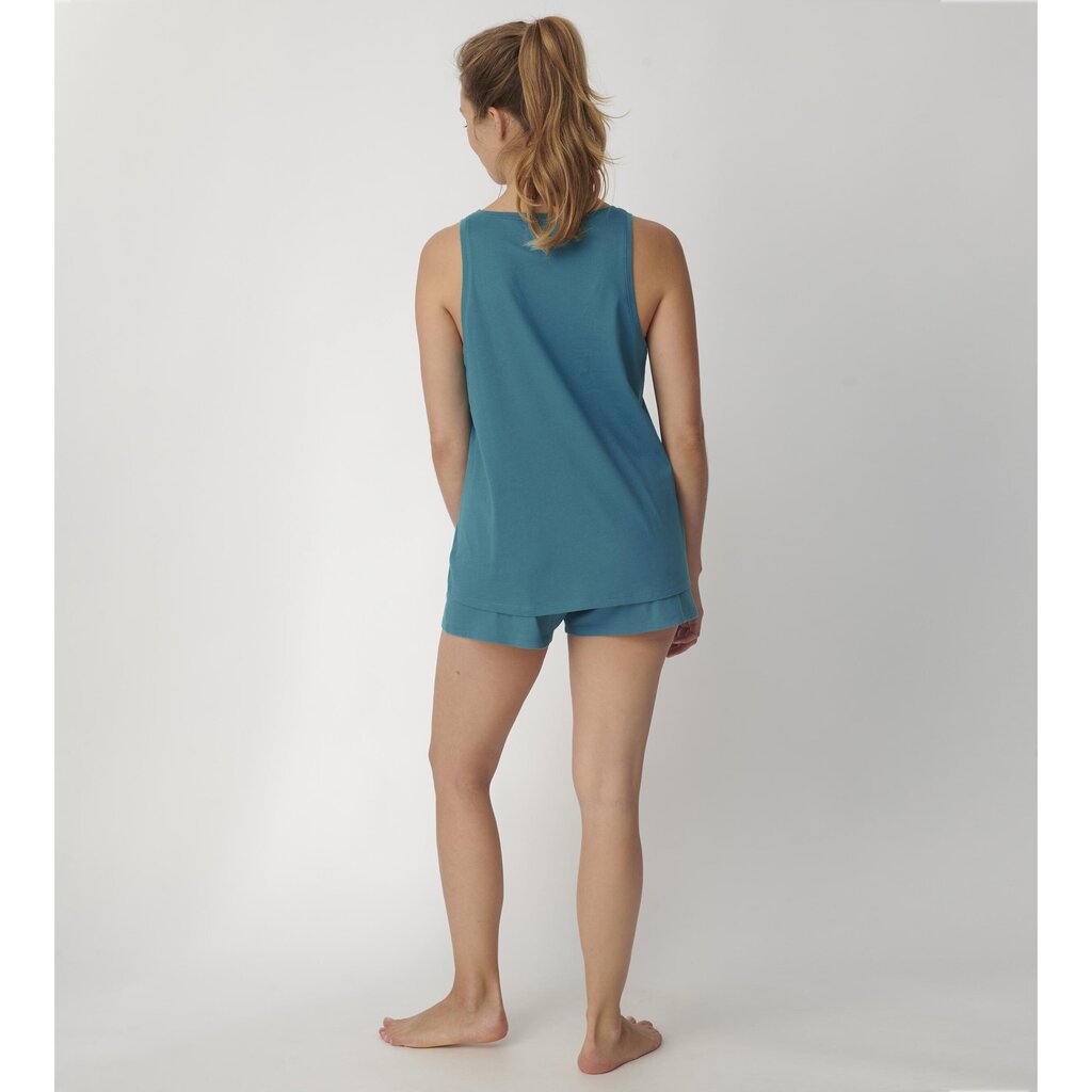 Naiste pidžaama Triumph Lounge Me PSK 01 X, orgaanilisest puuvillast, türkiissinine hind ja info | Öösärgid, pidžaamad | kaup24.ee