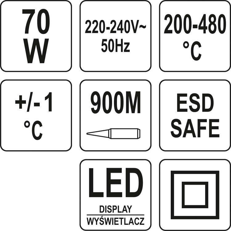 Jootmisjaam YATO YT-82459 | 900M | LED | 70W | 480° цена и информация | Käsitööriistad | kaup24.ee