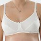 La Bebe™ Lingerie Basic biopuuvillane Art.16058 valge (piim) rasedatele – imetamisrinnahoidja koos allapandavate tasside ja reguleeritavate rihmadega цена и информация | Vahendid imetamiseks | kaup24.ee