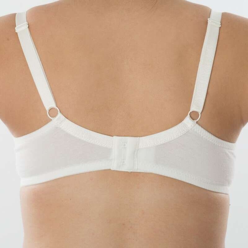 La Bebe™ Lingerie Basic biopuuvillane Art.16058 valge (piim) rasedatele – imetamisrinnahoidja koos allapandavate tasside ja reguleeritavate rihmadega hind ja info | Vahendid imetamiseks | kaup24.ee