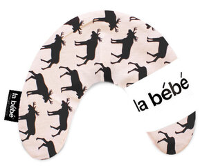 La Bebe™ Mimi Nursing Cotton Pillow Art.3323 põtradega must/valge reisipadi suurusega 19 x 46cm hind ja info | Imetamispadjad | kaup24.ee