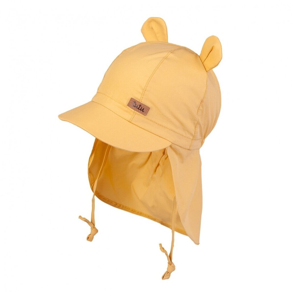 TuTu müts kaela päikesekaitsega, kollane hind ja info | Tüdrukute mütsid, sallid, kindad | kaup24.ee