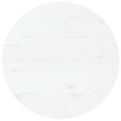 vidaXL lauaplaat, valge Ø80 x 2,5 cm, männipuit hind ja info | Lauaplaadid | kaup24.ee