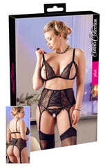 Комплекты эротического белья bra suspender set 2xl цена и информация | Сексуальное женское белье | kaup24.ee