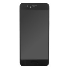 OEM-ekraan + raam Huawei P10 must, ilma logota hind ja info | Telefoniosad ja parandamise tööriistad | kaup24.ee