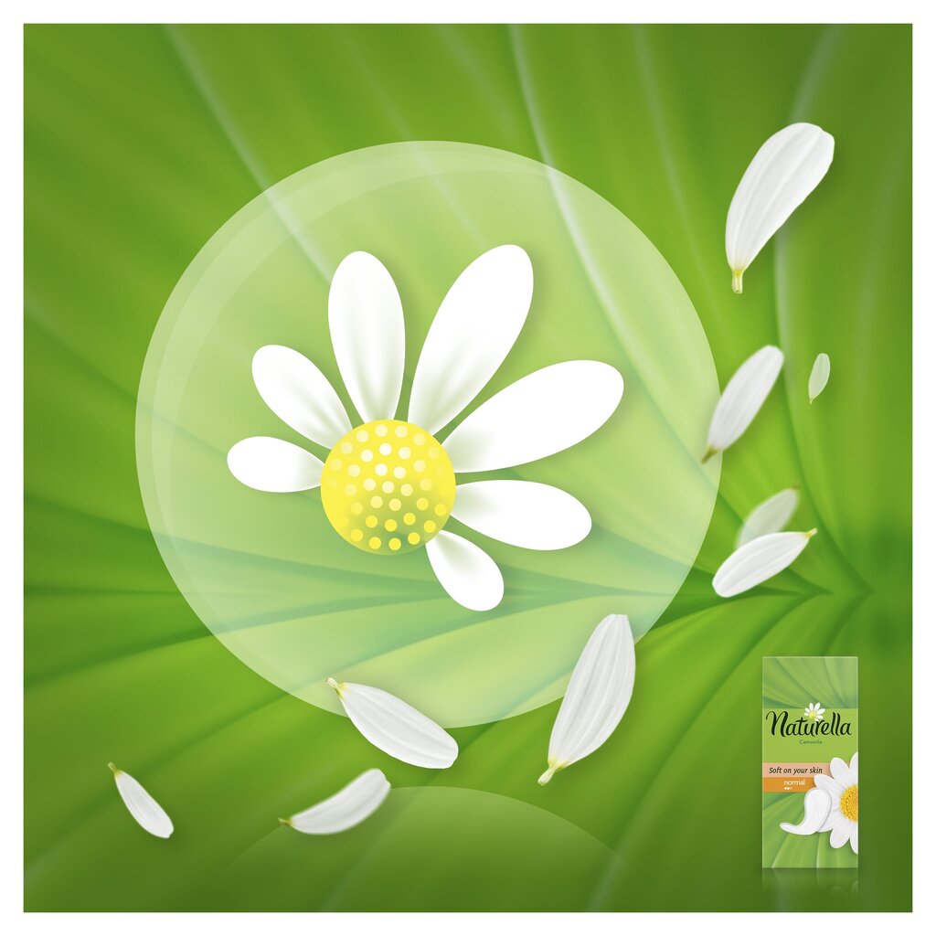 Hügieenisidemed NATURELLA Light Camomile, 100 tk hind ja info | Tampoonid, hügieenisidemed, menstruaalanumad | kaup24.ee