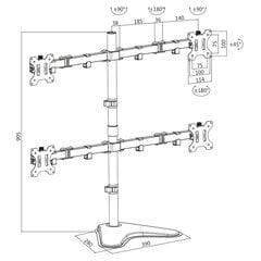 LogiLink BP0046 13-32” цена и информация | Кронштейны и крепления для телевизоров | kaup24.ee