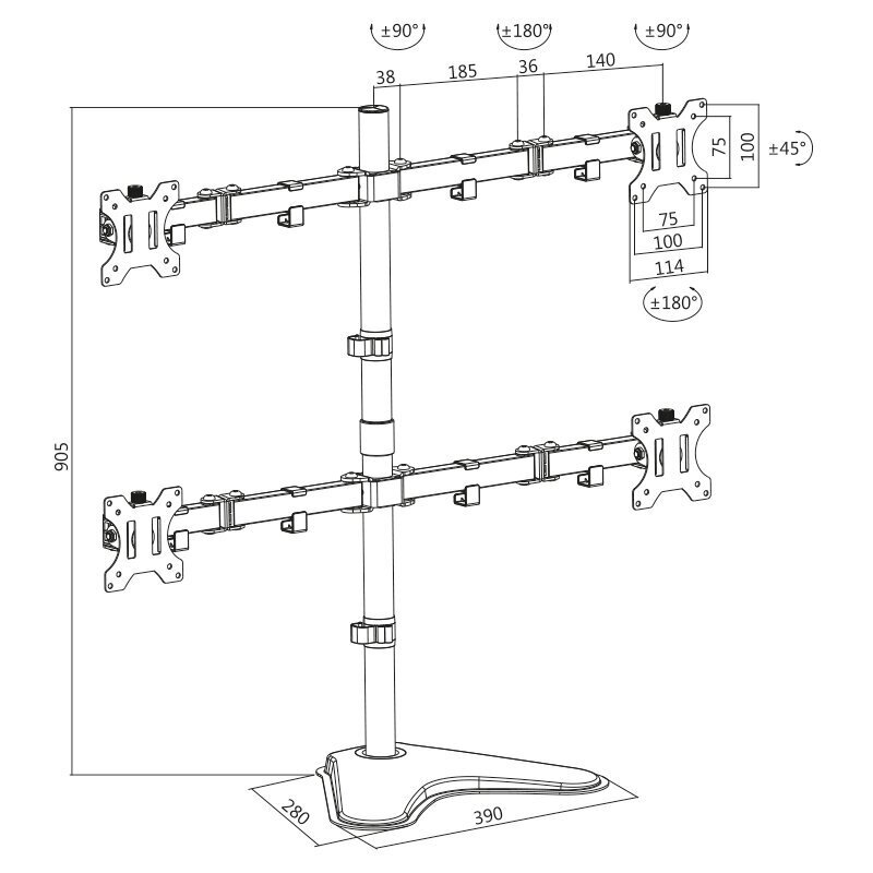 Logilink BP0046 13"-32'' hind ja info | Teleri seinakinnitused ja hoidjad | kaup24.ee