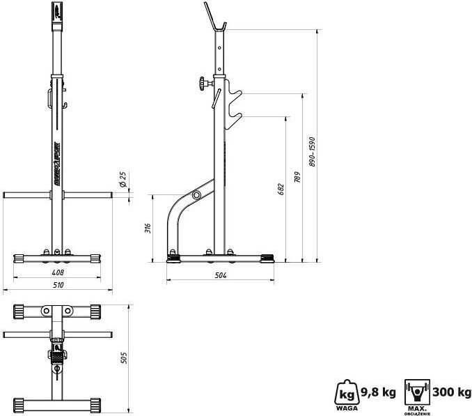 Treeningalus Marbo Sport MS-S108 hind ja info | Treeningpingid | kaup24.ee