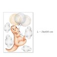 Lastetoa seinakleebis Dinosaur Cub With Baloons L 74x100cm