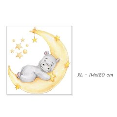 Lastetoa seinakleebis Sleeping hippo cub XL 114x120cm hind ja info | Seinakleebised | kaup24.ee