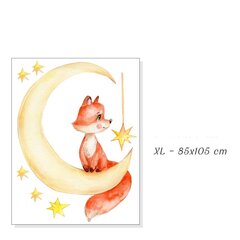 Lastetoa seinakleebis Fox cub on the moon XL 85x105cm hind ja info | Seinakleebised | kaup24.ee