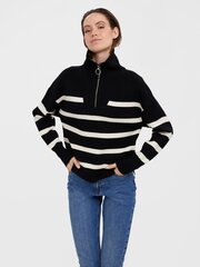 Naiste pullover Vero Moda 10269246*01, must/valge 5715310509994 цена и информация | Женские кофты | kaup24.ee