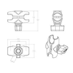 RAM Mount rankena RAM-B-201U-A hind ja info | Mobiiltelefonide hoidjad | kaup24.ee