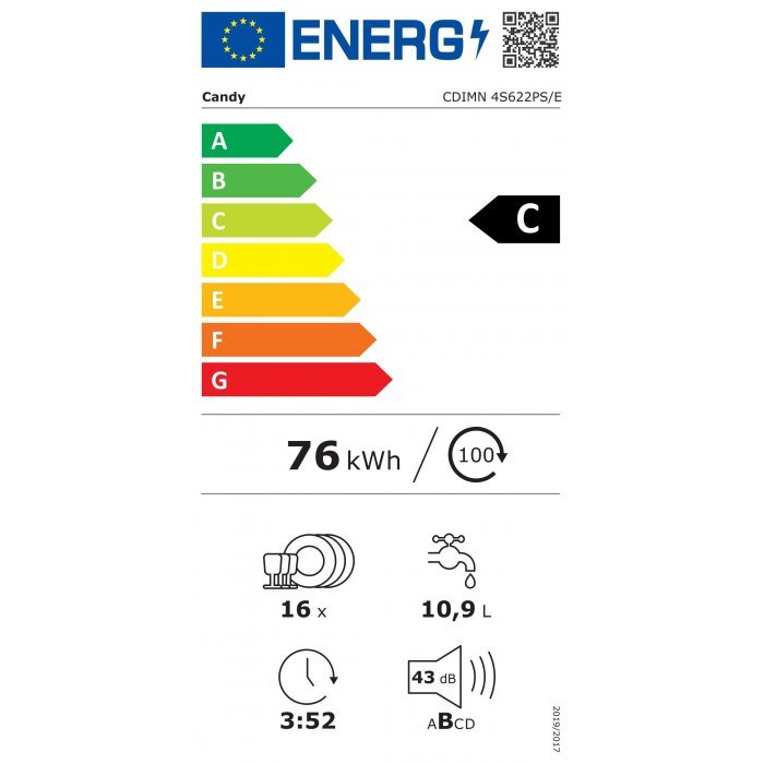 Candy CDIMN 4S622PS/E hind ja info | Nõudepesumasinad | kaup24.ee