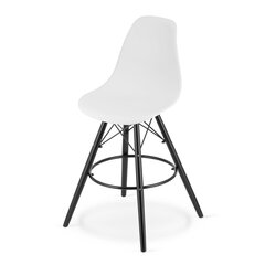 Барный стул Lamal, белый/черный цвет цена и информация | Стулья для кухни и столовой | kaup24.ee