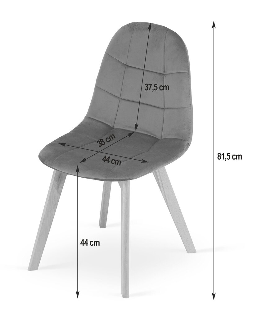 4-tooli komplekt Bora, must hind ja info | Söögilaua toolid, köögitoolid | kaup24.ee