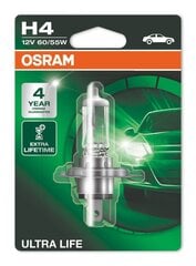 Autopirn Osram 64193ULT H4 12V 60/55W цена и информация | Автомобильная ксеноновая лампа D2R 6000К (Китай) | kaup24.ee