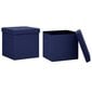 vidaXL kokkupandavad tumbad 2 tk, sinine, kunstlina hind ja info | Söögilaua toolid, köögitoolid | kaup24.ee