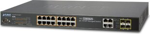 Сетевой коммутатор Planet GSW-2620HP, Управляемый 10G Ethernet (100/1000/10000), черный 1U Power over Ethernet (PoE) цена и информация | MP3-плееры | kaup24.ee
