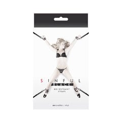 SINFUL BED RESTRAINT STRAPS BLACK цена и информация | БДСМ и фетиш | kaup24.ee