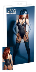 Кожаный боди Zado, черный, XS цена и информация | Сексуальное женское белье | kaup24.ee