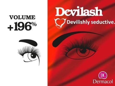 Dermacol Devilash + 196% Volume ripsmetušš 12 ml, Black цена и информация | Ripsmetušid, lauvärvid, silmapliiatsid, seerumid | kaup24.ee