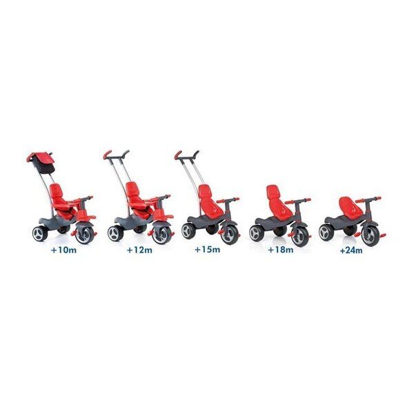 Kolmerattaline jalgratas Urban Trike Red Molto (98 cm), punane hind ja info | Kolmerattalised jalgrattad | kaup24.ee