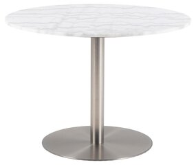 Стол Corby, белый/серебристый цвет цена и информация | Кухонные и обеденные столы | kaup24.ee