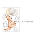 Lastetoa seinakleebis Dinosaur Cub With Balloons XL 88x120cm