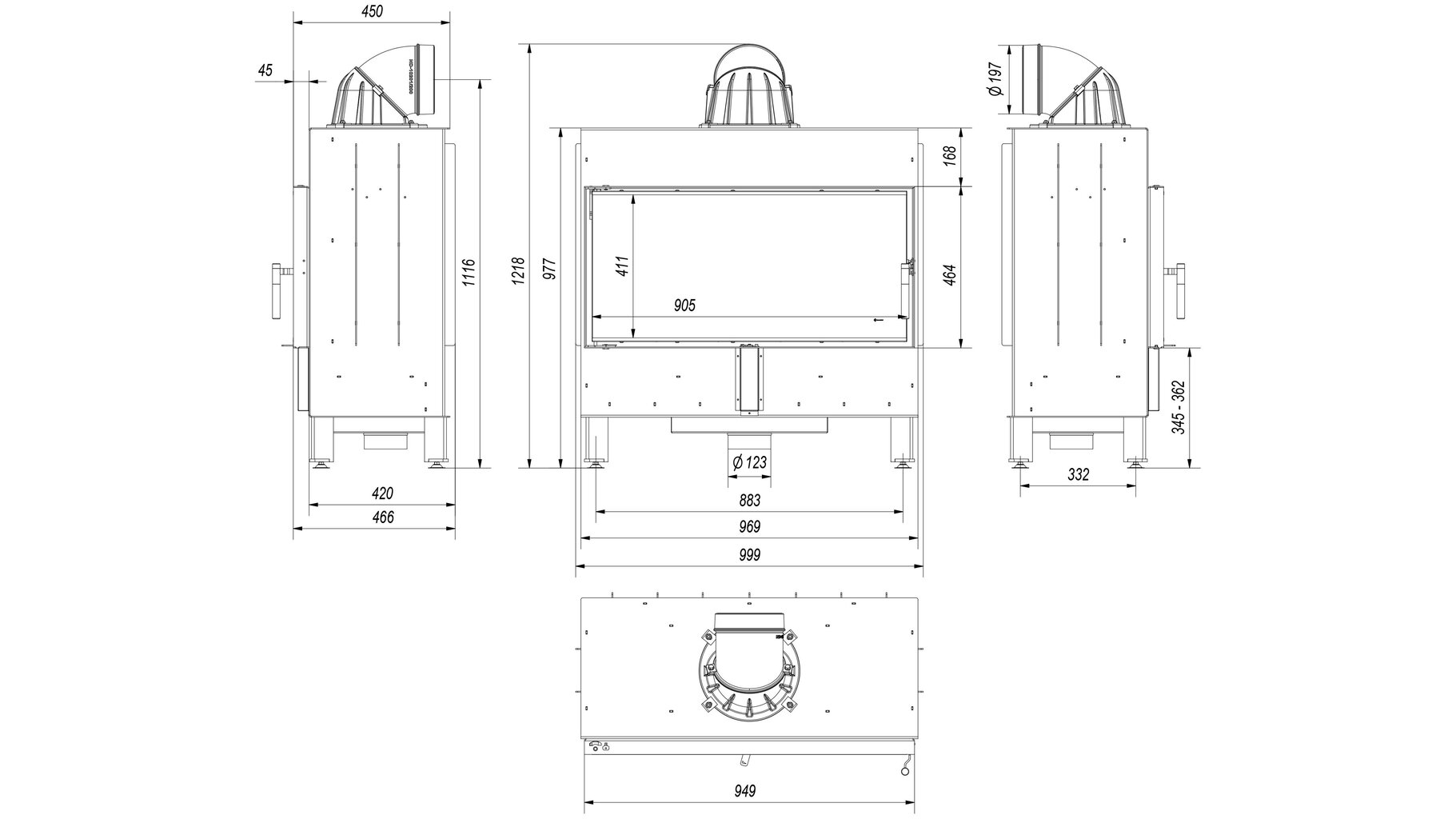 Kamin Kratki Lucy 16 hind ja info | Kaminad | kaup24.ee