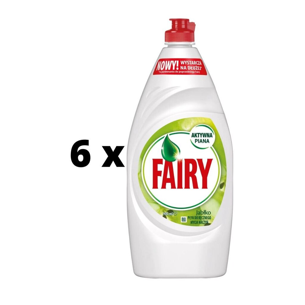 Nõudepesuvahend Fairy Apple, 900 ml x 6 tk pakett цена и информация | Nõudepesuvahendid | kaup24.ee