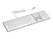 MATIAS Keyboard aluminum MAC HUB 2XUSB SILVER hind ja info | Klaviatuurid | kaup24.ee