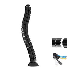 Maclean MC-768 B Cable Organizer Cable Management Cable For Desk With Long Regulation цена и информация | Кабели и провода | kaup24.ee