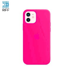 Riff Thin & Soft silikoonist ümbris pehme kiuga sees Apple iPhone 12 Pro Max Acid roosa jaoks цена и информация | Чехлы для телефонов | kaup24.ee