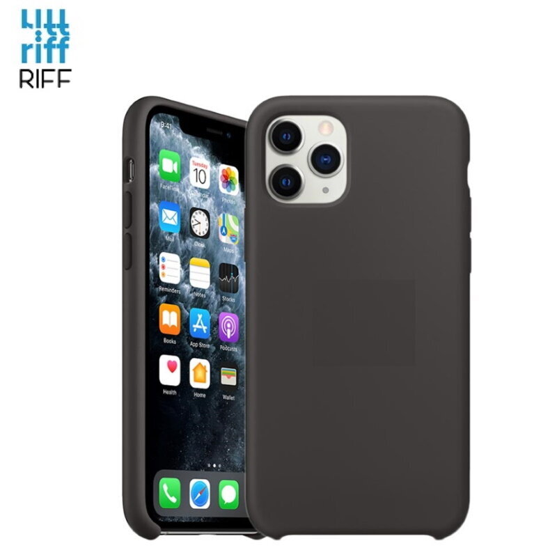 Riff Thin & Soft silikoonist ümbris Apple iPhone 11 Pro hall-must цена и информация | Telefoni kaaned, ümbrised | kaup24.ee