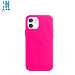 Riff Thin & Soft silikoonist ümbris pehme kiuga sees Apple iPhone 12 / 12 Pro Acid roosa jaoks цена и информация | Чехлы для телефонов | kaup24.ee