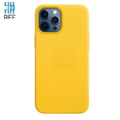 Riff Thin & Soft silikoonist ümbris pehme kiuga sees Apple iPhone 12 / 12 Pro Yellow jaoks цена и информация | Чехлы для телефонов | kaup24.ee