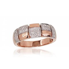 Punasest kullast sõrmus briljandiga Diamond Sky "Otton", proov 585 4752263012974 цена и информация | Кольцо | kaup24.ee