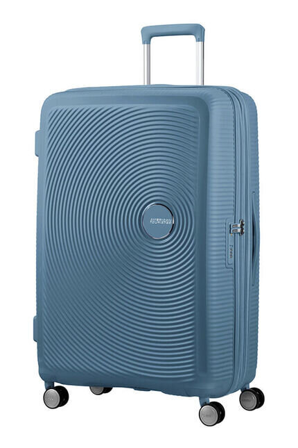 American Tourister käsipagas Soundbox Spinner Stone Blue 55cm hind ja info | Kohvrid, reisikotid | kaup24.ee