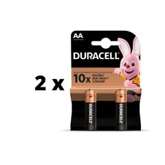 Батарейки Duracell AA, LR6, 2 шт x 2 уп. упаковка цена и информация | Батарейки | kaup24.ee