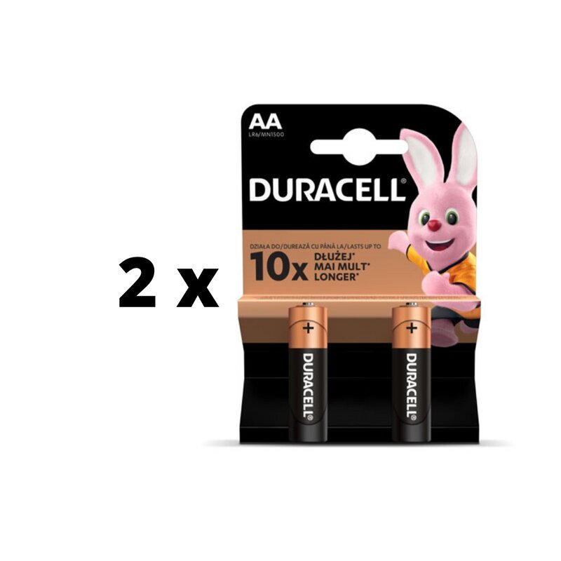 Patareid Duracell AA, LR6, 2 tk x 2 pakk. pakett цена и информация | Patareid | kaup24.ee