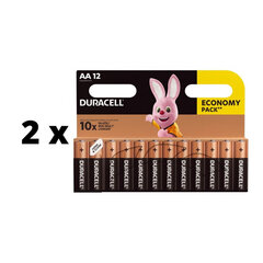 Patareid Duracell AA, LR6, 12 tk x 2 pakk. pakett hind ja info | Patareid | kaup24.ee