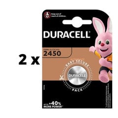 Батарейки DurAcell 2450, 1 шт. x 2 шт. упаковка цена и информация | Батерейки | kaup24.ee