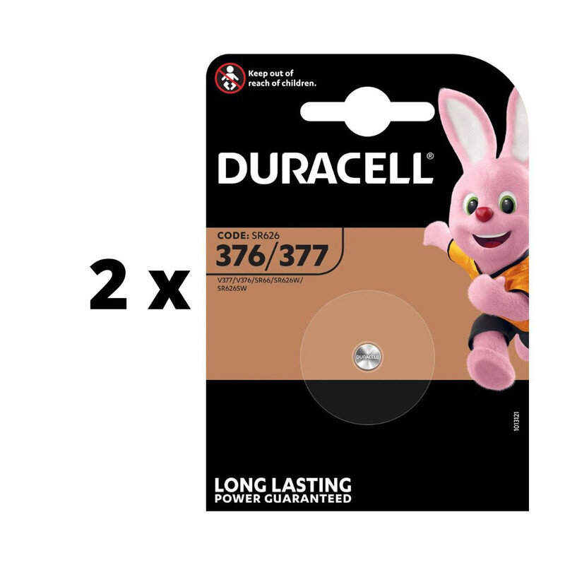 Patareid Duracell 377, 1tk x 2 tk. pakett цена и информация | Patareid | kaup24.ee