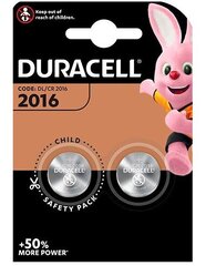 Patareid Duracell 2016, 2tk. x 1 pakk pakett hind ja info | Patareid | kaup24.ee