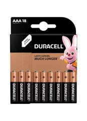 Батарейки DurAcell AAA, LR03 18 шт. x 1 шт. упаковка цена и информация | Батарейки | kaup24.ee