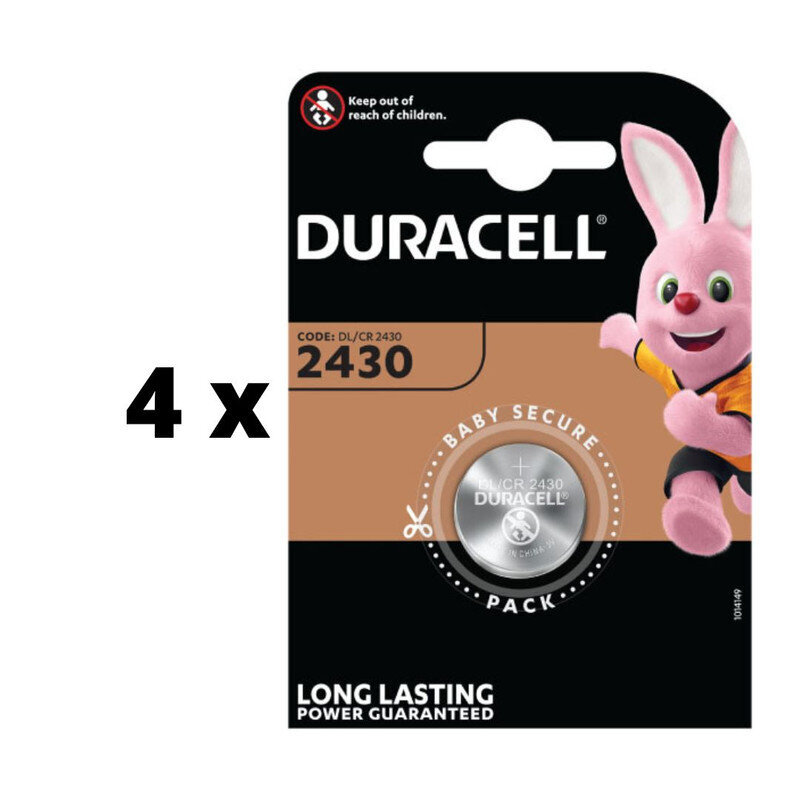 Patareid Duracell 2430, 1tk x 4 tk. pakett цена и информация | Patareid | kaup24.ee