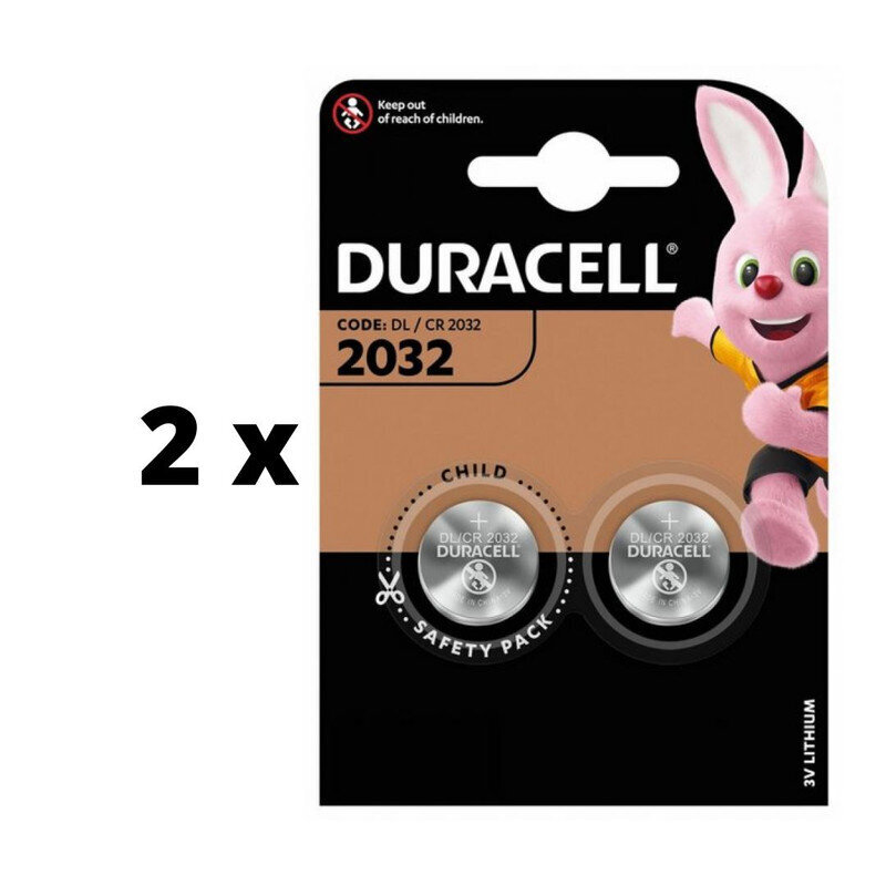 Patareid Duracell 2032, 2 tk x 2 pakk. pakett hind ja info | Patareid | kaup24.ee